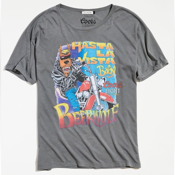 Urban Outfitters Tops - Laundry Room x Coors Light Hasta la vista Graphic Vintage Tee Size M